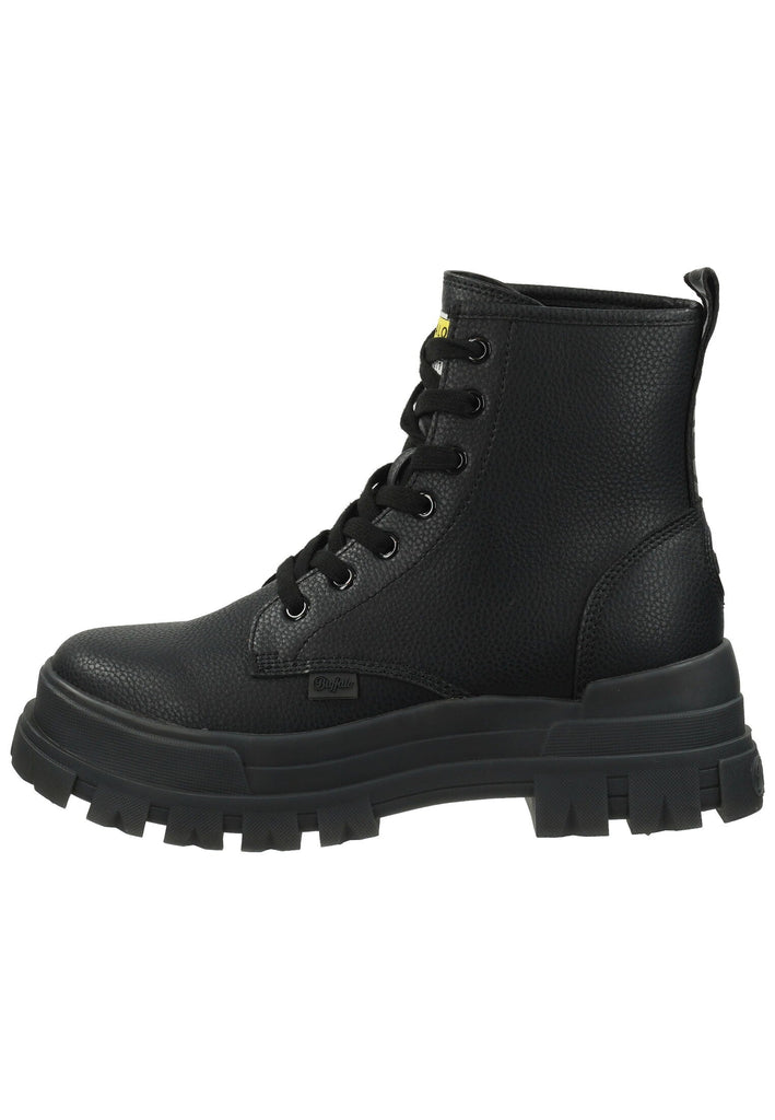 Buffalo Stiefelette Lederimitat Schwarz - surf4shoes