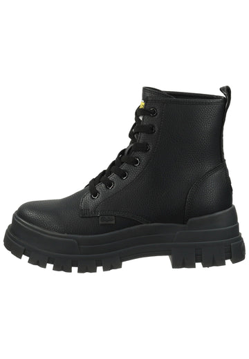 Buffalo Stiefelette Lederimitat Schwarz - surf4shoes