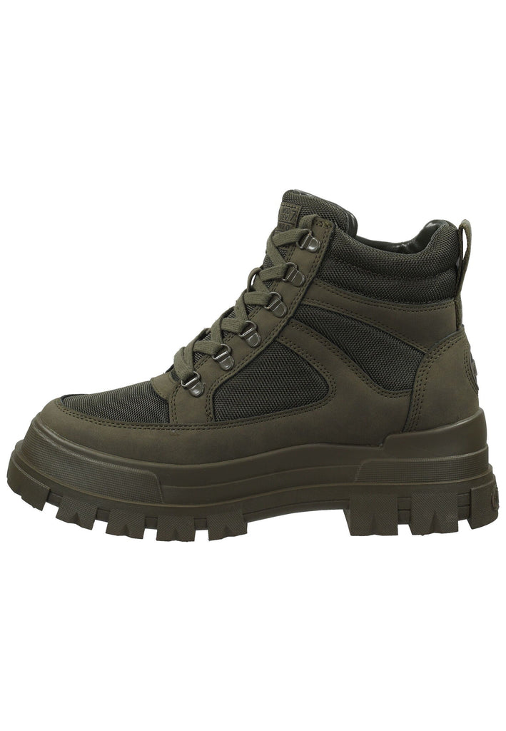 Buffalo Stiefelette Lederimitat/Mesh Khaki Warmfutter - surf4shoes