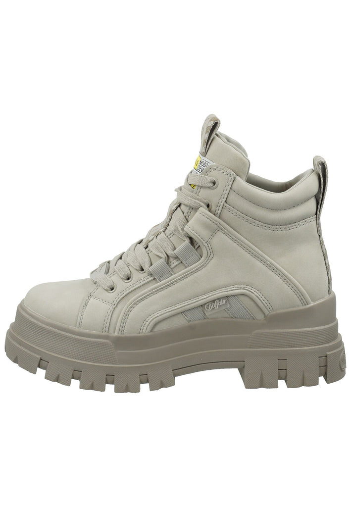 Buffalo Stiefelette Lederimitat Hellgrau - surf4shoes
