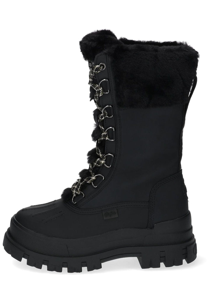 Buffalo Stiefel Lederimitat/Textil Schwarz Warmfutter - surf4shoes