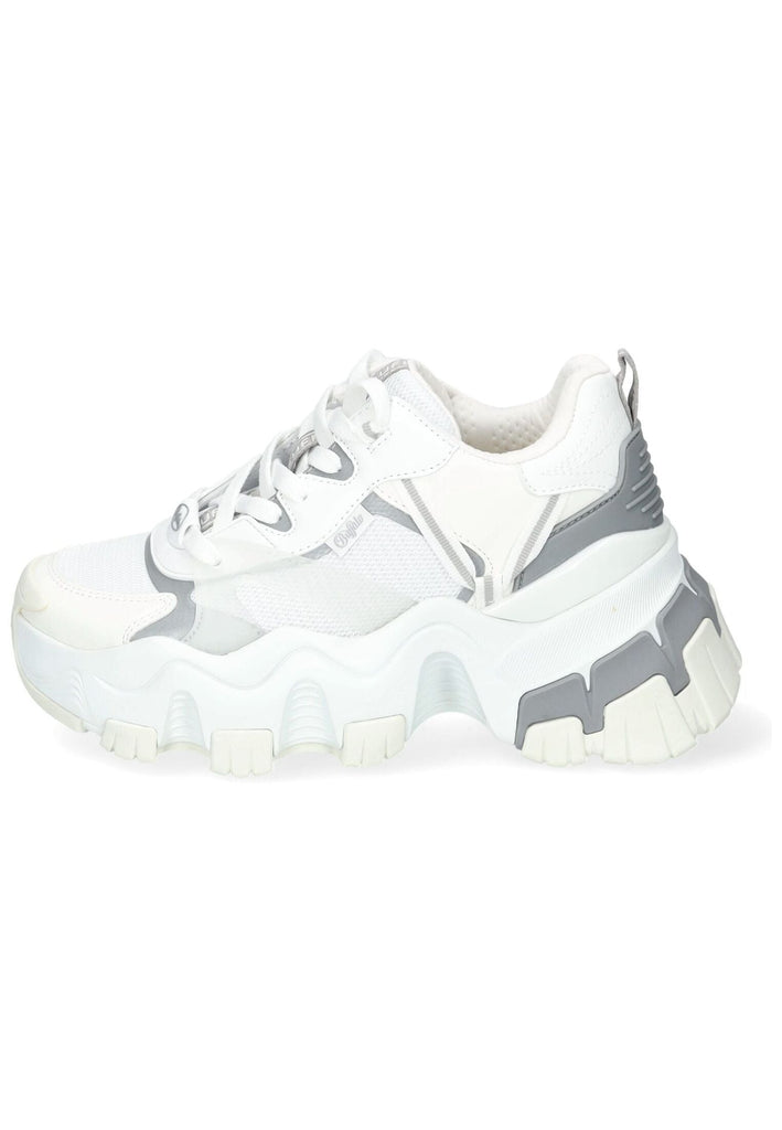 Buffalo Sneaker Lederimitat/Textil Weiß/Grau - surf4shoes