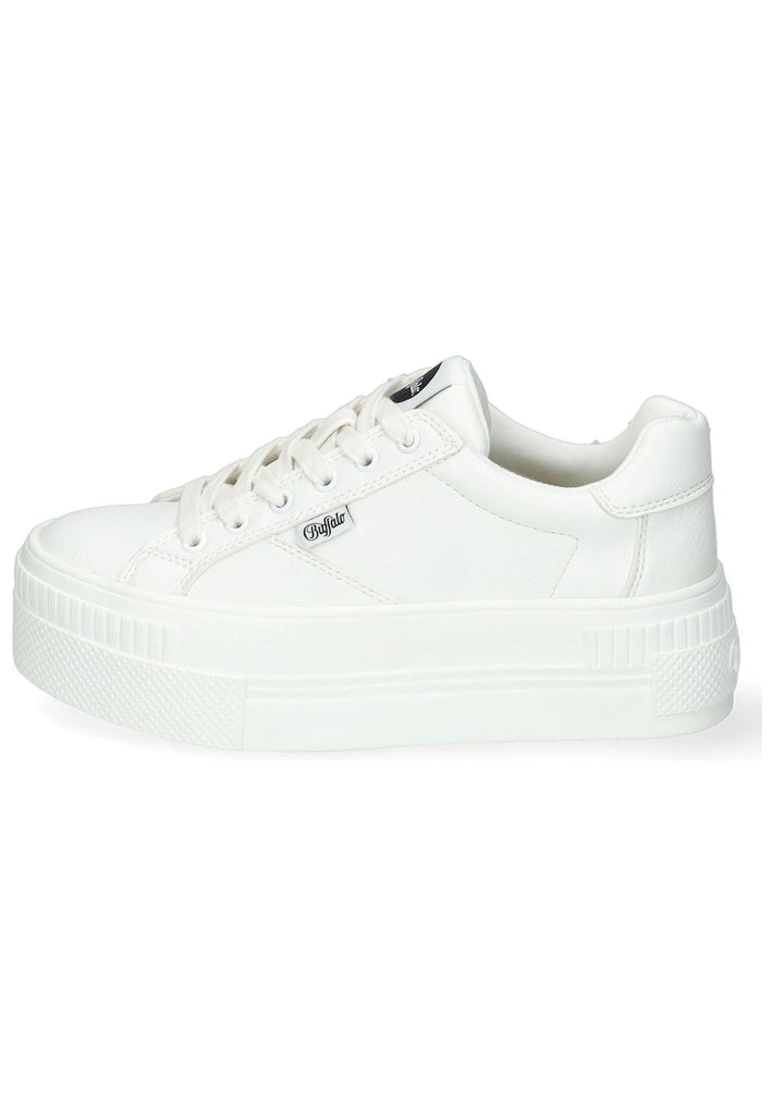 Buffalo Sneaker Lederimitat Weiß - surf4shoes
