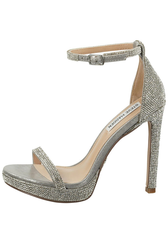 Steve Madden Sandalen Textil Silber - surf4shoes