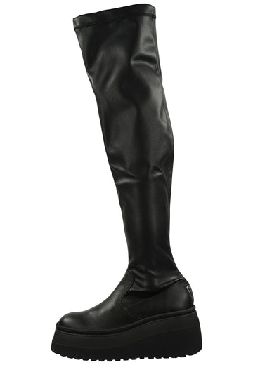 Steve Madden Stiefel Leder/Textil Schwarz - surf4shoes