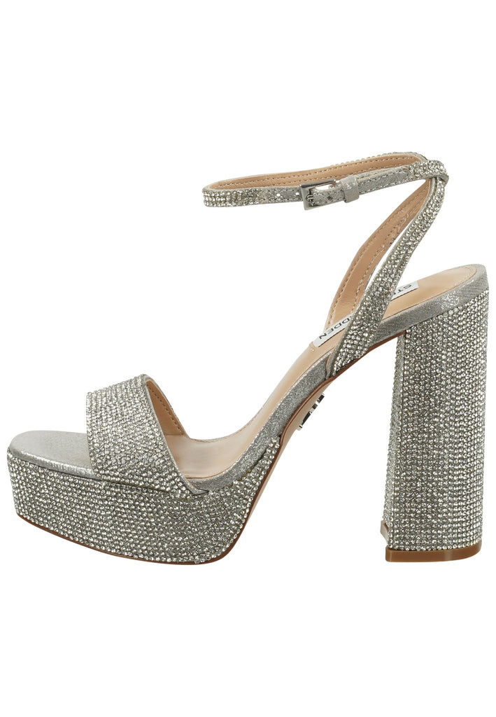 Steve Madden Sandalen Textil Silber - surf4shoes