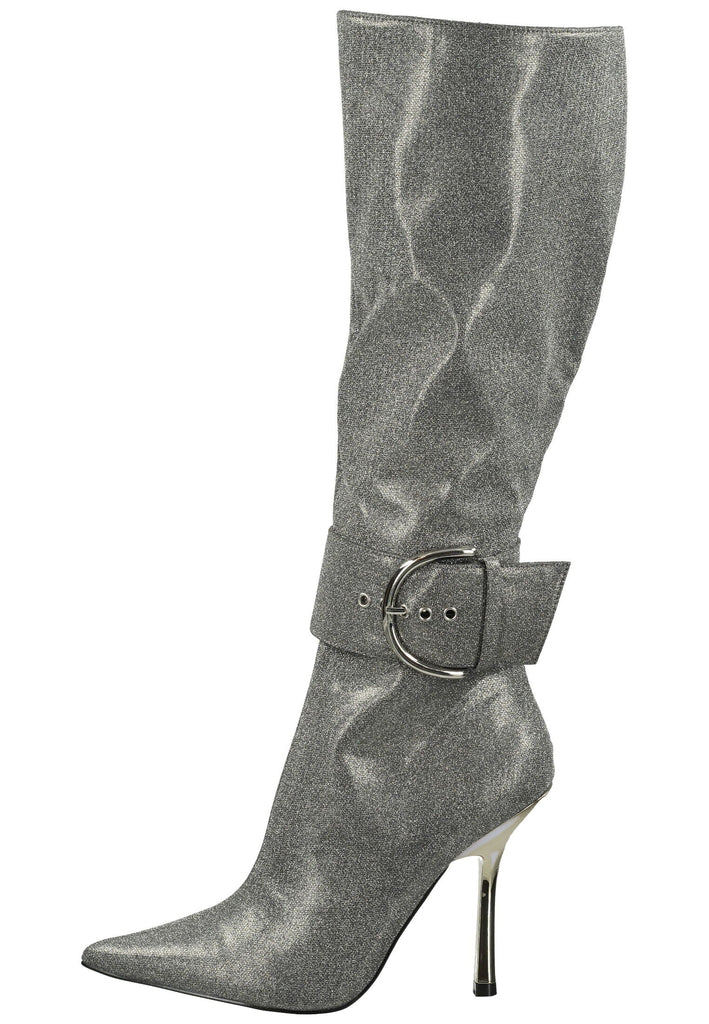 Steve Madden Stiefel Lederimitat Silber - surf4shoes