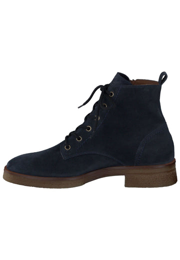 Paul Green Stiefelette Veloursleder Blue Space - surf4shoes