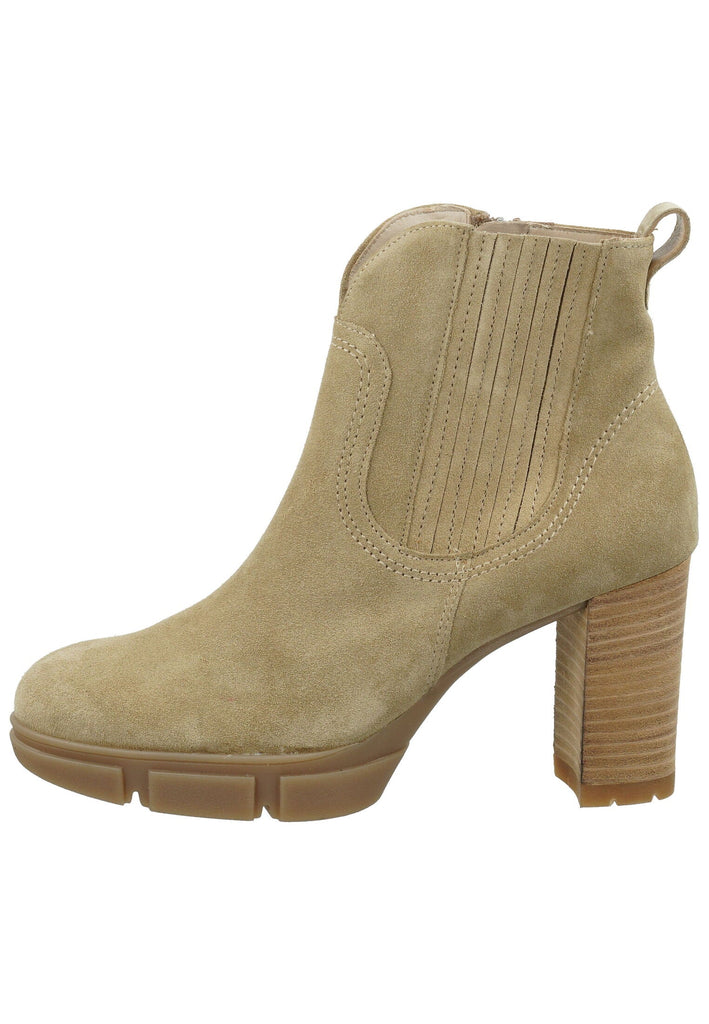 Paul Green Stiefelette Veloursleder Beige - surf4shoes
