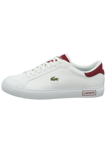 Lacoste Sneaker Leder/Synthetik Weiß/Rot - surf4shoes