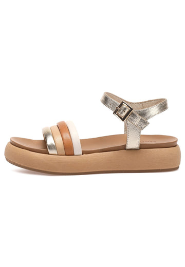 Inuovo Sandalen Leder Gold/Beige - surf4shoes