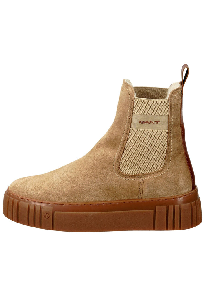 GANT Stiefelette Leder/Textil Beige - surf4shoes