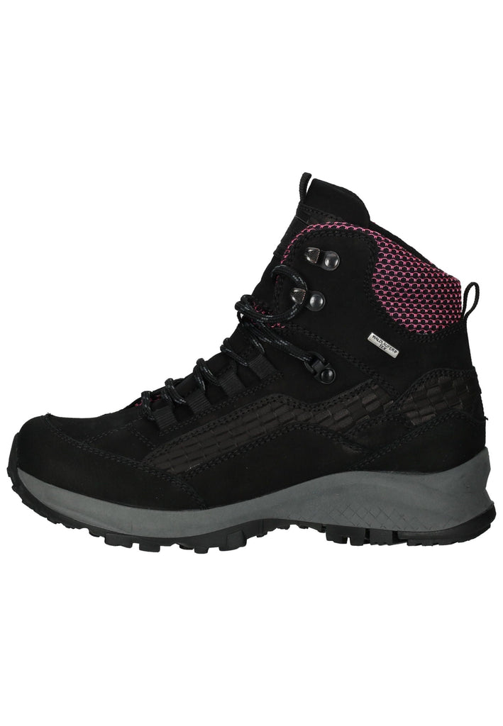Waldläufer Wanderschuhe Leder/Textil Schwarz/Rosa - surf4shoes