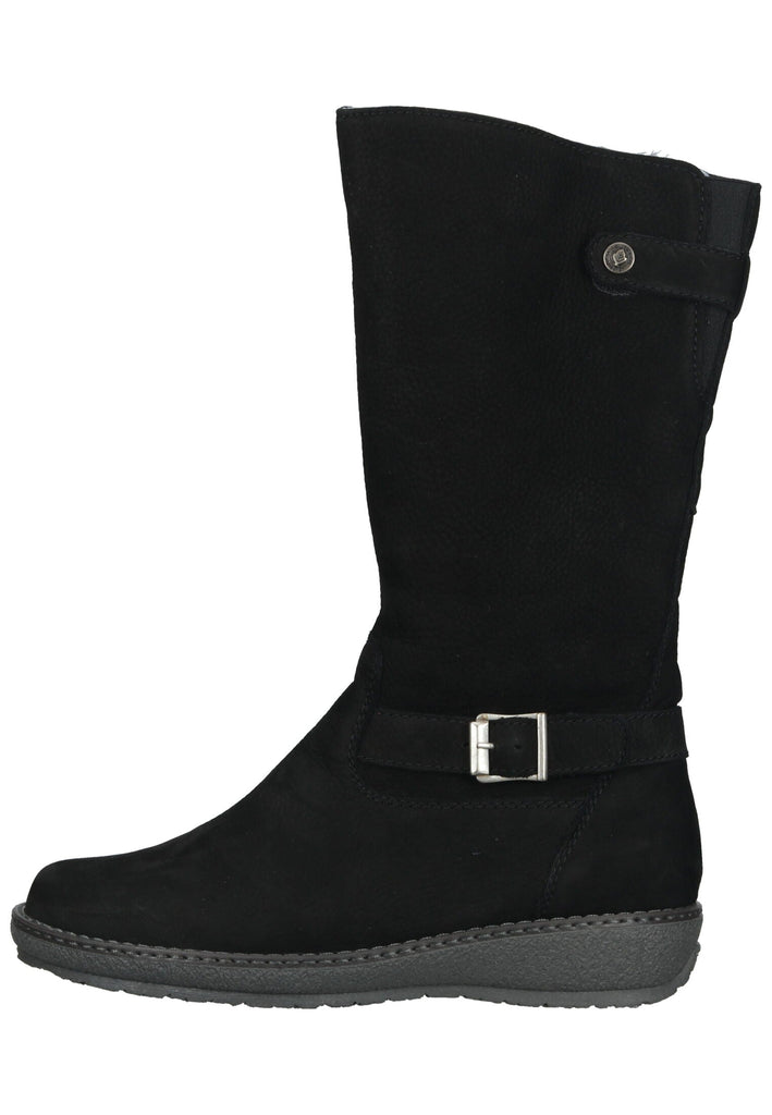 Waldläufer Stiefel Leder Schwarz Warmfutter - surf4shoes