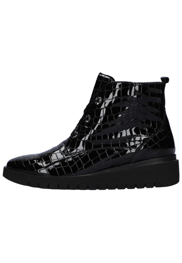 Waldläufer Sneaker Leder Schwarz Warmfutter - surf4shoes