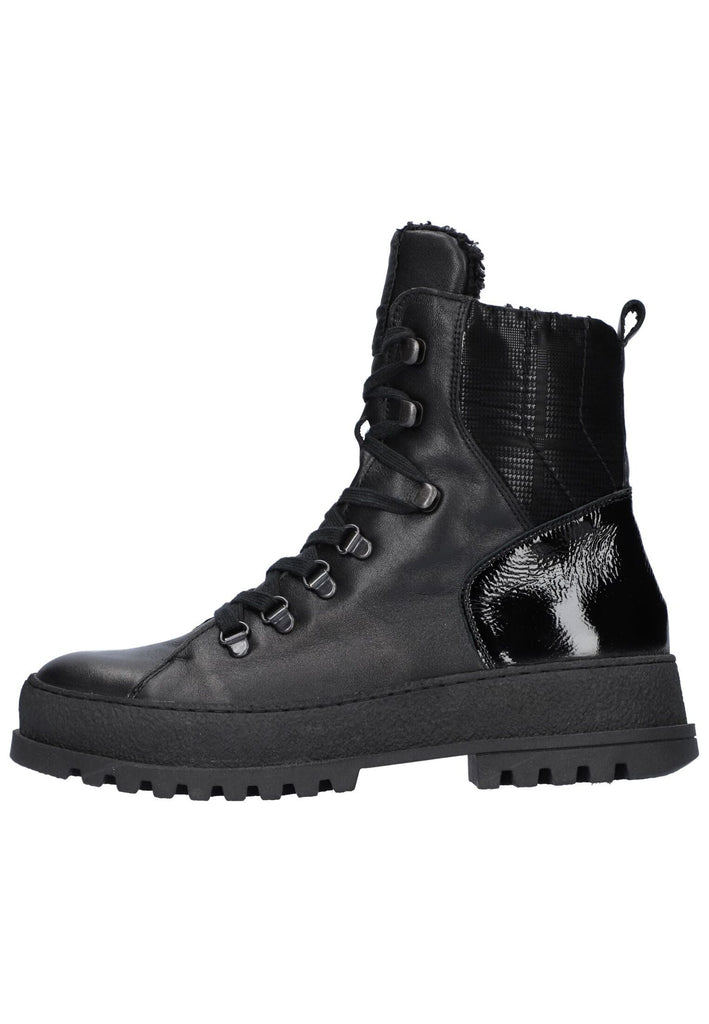 Waldläufer Stiefelette Leder Schwarz Warmfutter - surf4shoes