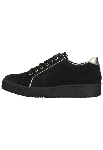 Waldläufer Sneaker Leder Schwarz - surf4shoes