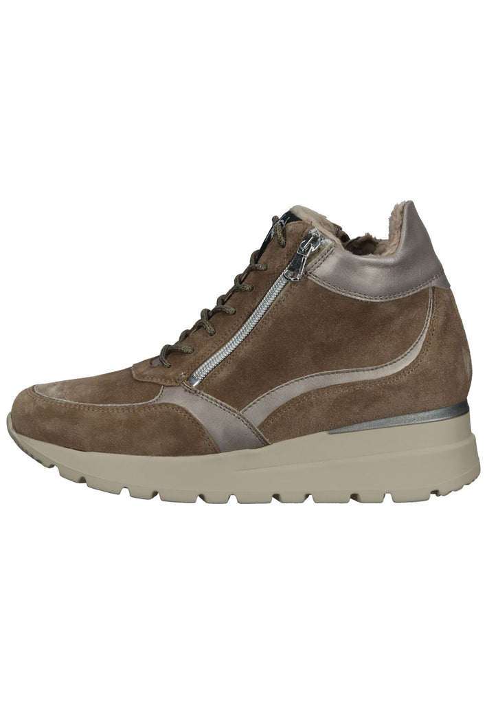 Waldläufer Sneaker Leder Taupe Warmfutter - surf4shoes