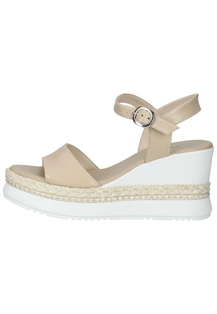 Nero Giardini Sandalen Leder Beige/Weiß - surf4shoes
