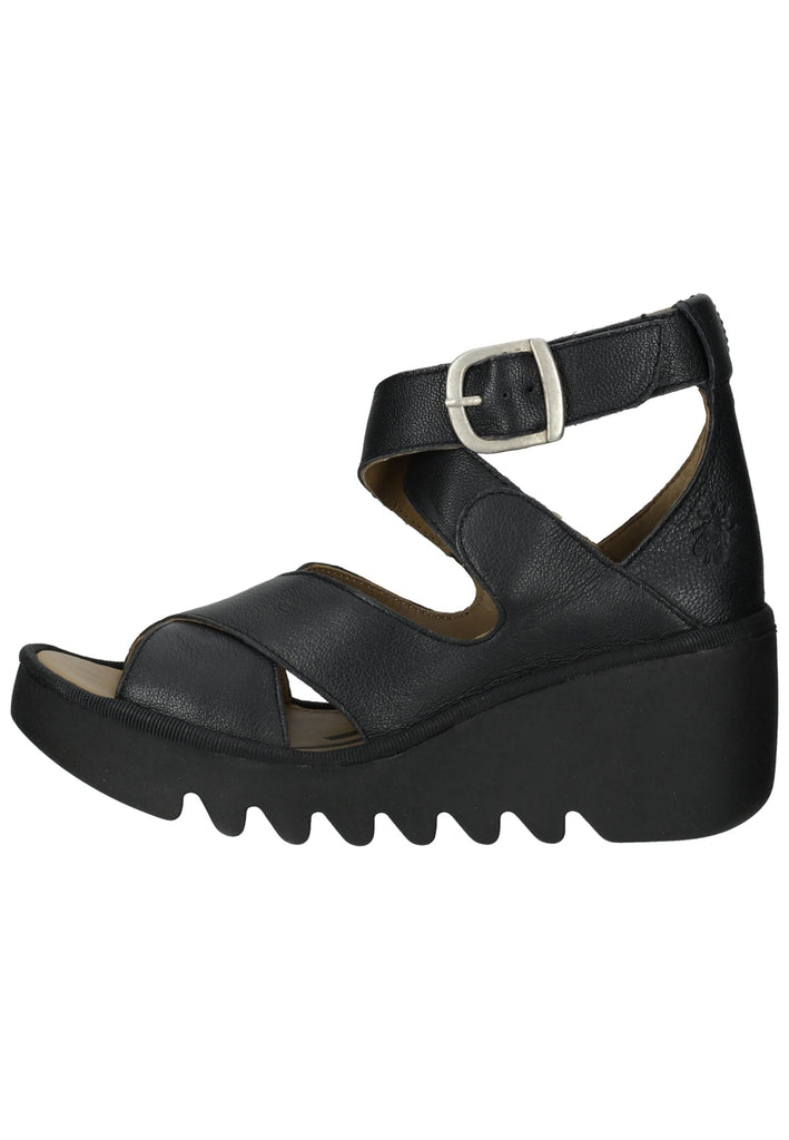 FLY London Sandalen Leder Schwarz - surf4shoes
