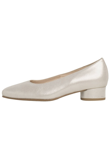 HASSIA Pumps Leder/Textil Platin - surf4shoes