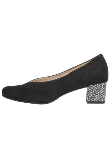 HASSIA Pumps Leder Schwarz/Weiß - surf4shoes