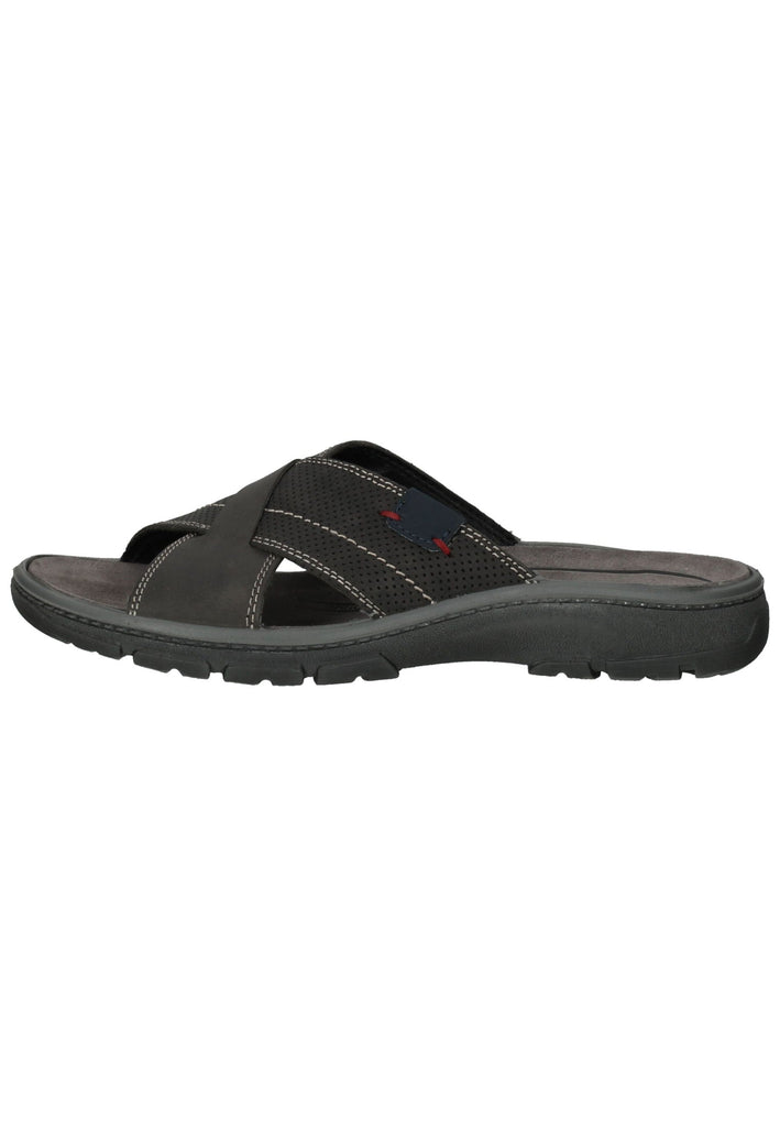 IMAC Pantoletten Leder Grau/Blau - surf4shoes