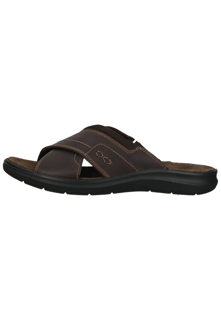 IMAC Pantoletten Leder Dunkelbraun - surf4shoes