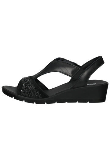 IMAC Sandalen Leder/Textil Schwarz/Schwarz - surf4shoes