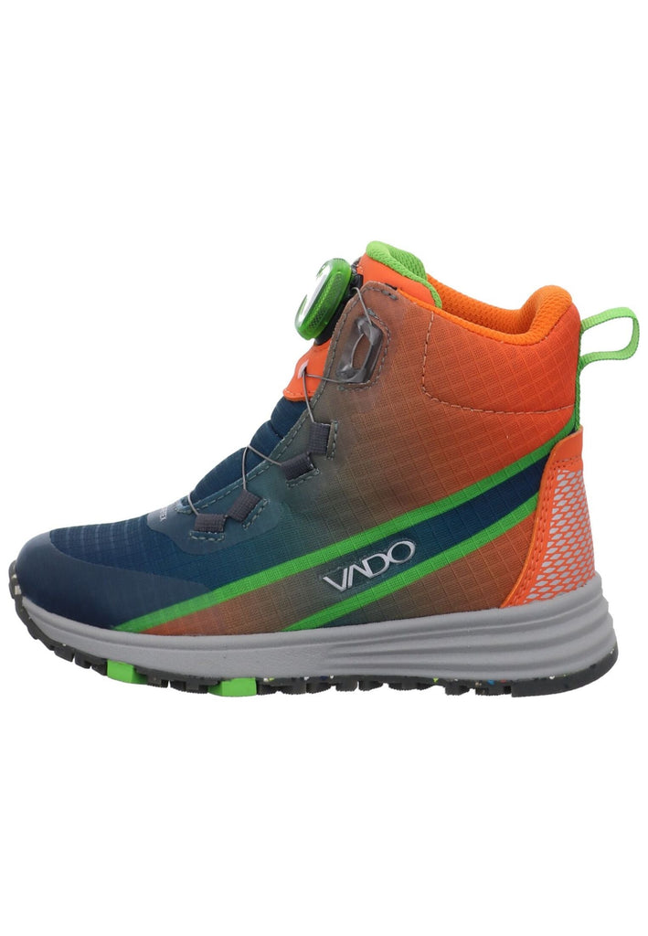 VADO Stiefelette Lederimitat/Mesh Blau/Orange Warmfutter - surf4shoes