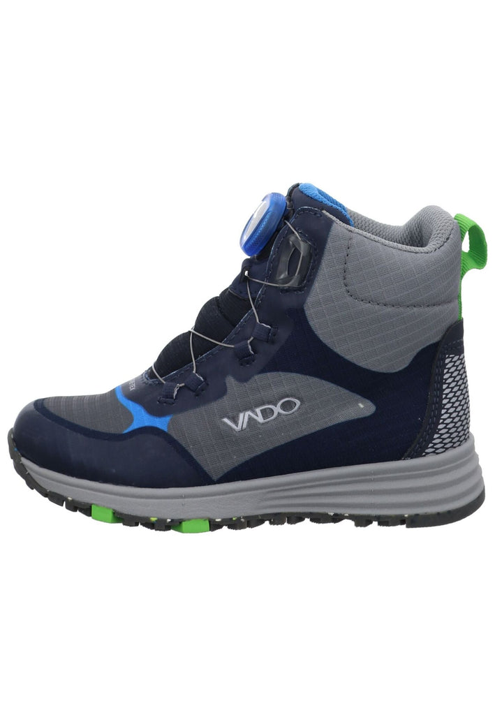 VADO Stiefelette Lederimitat/Mesh Dunkelblau Warmfutter - surf4shoes