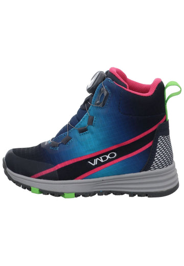 VADO Stiefelette Lederimitat/Mesh Navy Warmfutter - surf4shoes
