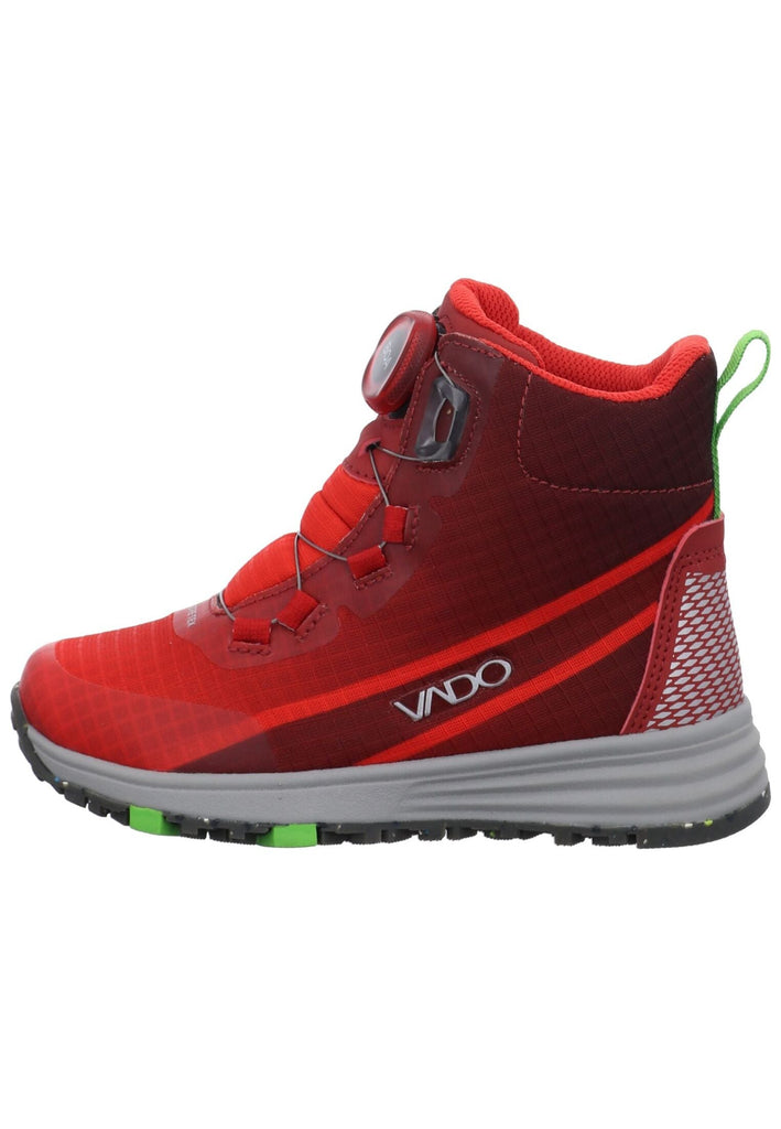 VADO Stiefelette Lederimitat/Mesh Rot Warmfutter - surf4shoes