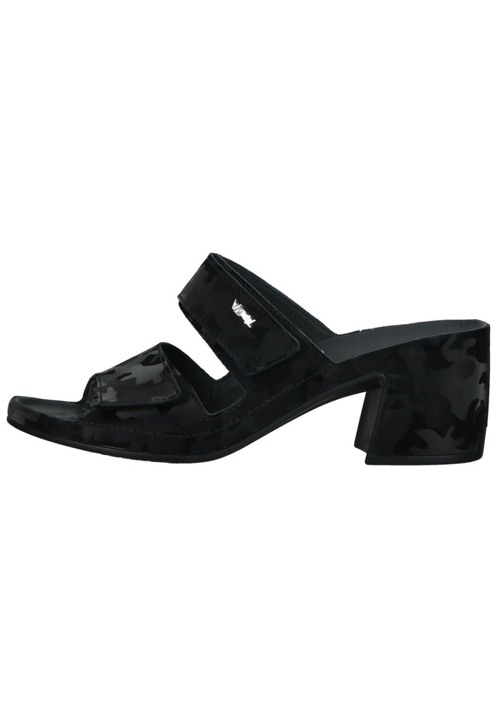 Vital Pantoletten Glattleder Schwarz - surf4shoes