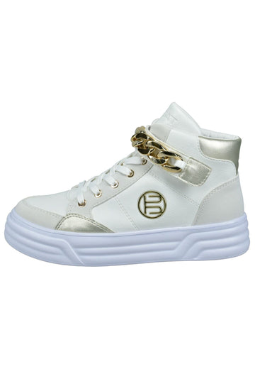 Bagatt Sneaker Nappaleder Weiß/Gold - surf4shoes