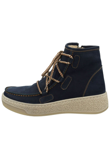 Hush Puppies Stiefelette Leder Navy Warmfutter - surf4shoes