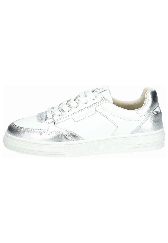 Tamaris Sneaker Leder/Synthetik Weiß/Silber - surf4shoes
