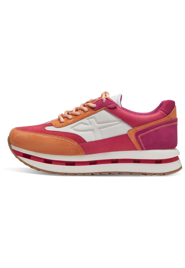 Tamaris Sneaker Leder/Textil Pink/Weiß - surf4shoes