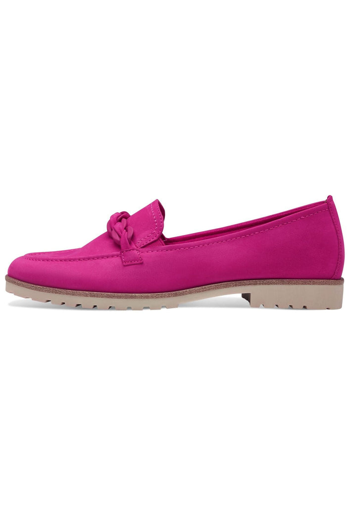 Tamaris Slipper Leder Fuchsia - surf4shoes