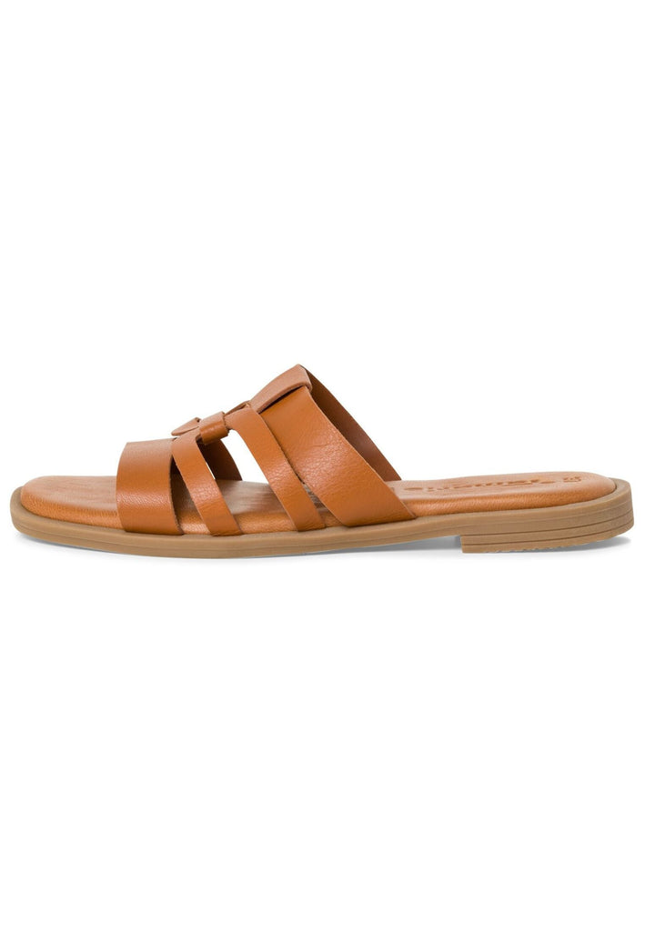 Tamaris Pantoletten Leder Cuoio - surf4shoes