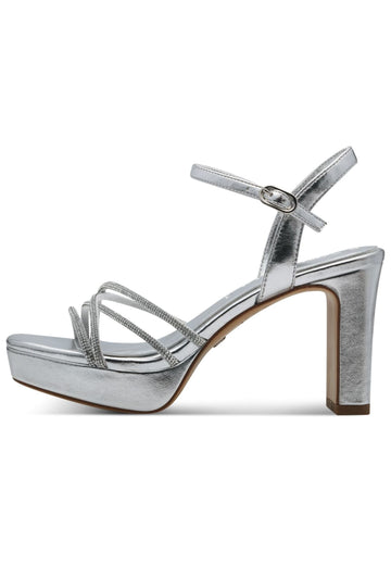 Tamaris Sandalen Lederimitat/Textil Silber - surf4shoes