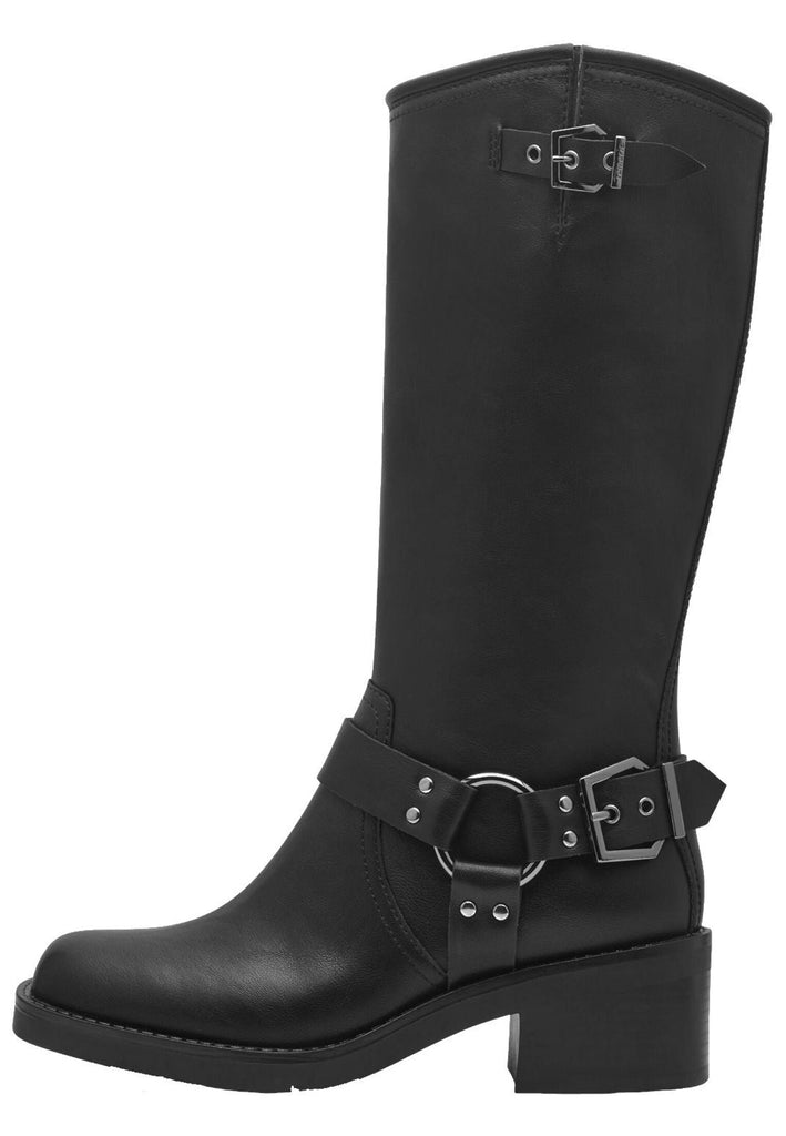Tamaris Stiefelette Lederimitat Schwarz Warmfutter - surf4shoes