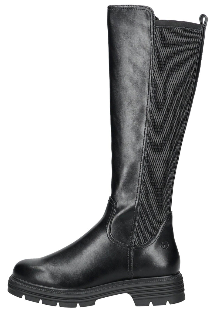 Tamaris Stiefel Lederimitat Schwarz - surf4shoes