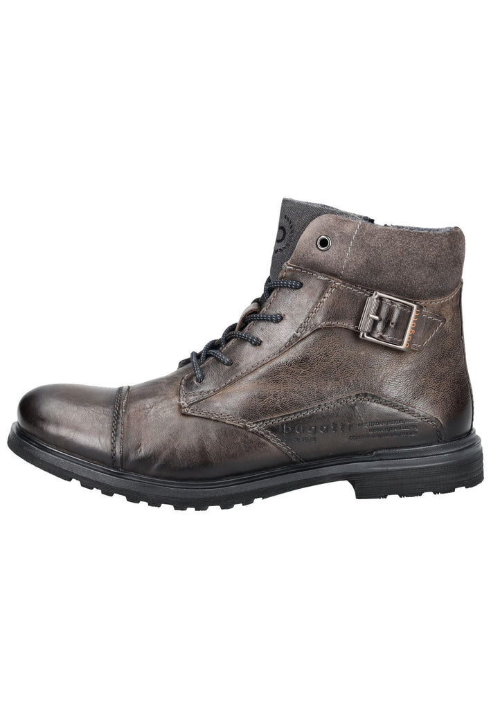 Bugatti Stiefelette Nubukleder Dunkelgrau Warmfutter - surf4shoes