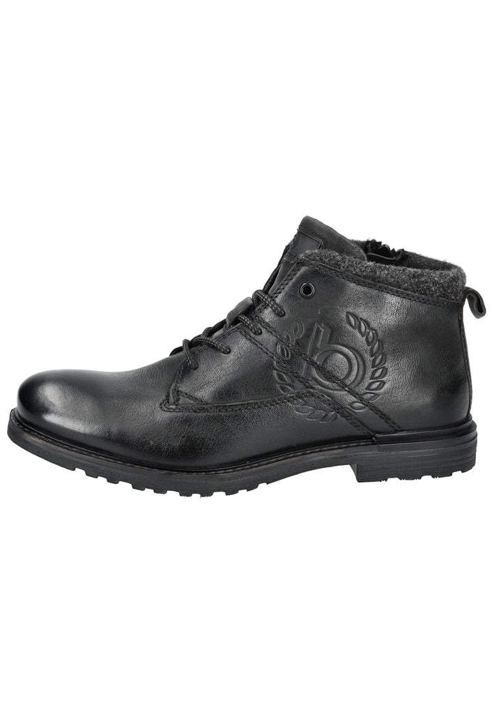 Bugatti Stiefelette Leder Schwarz - surf4shoes