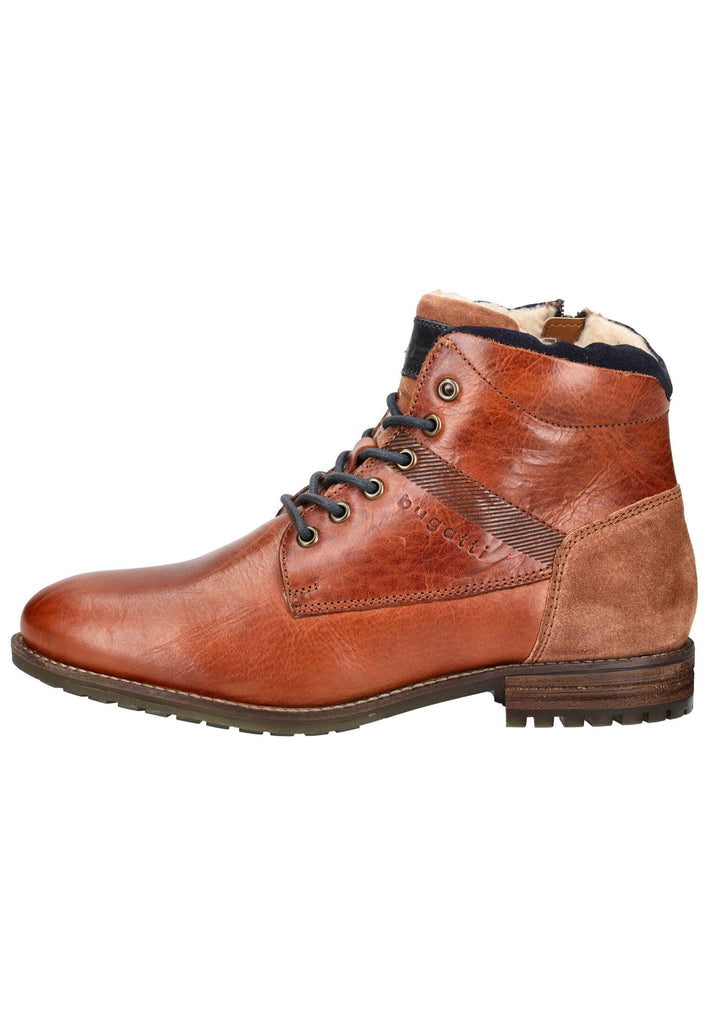 Bugatti Stiefelette Leder Mittelbraun Warmfutter - surf4shoes