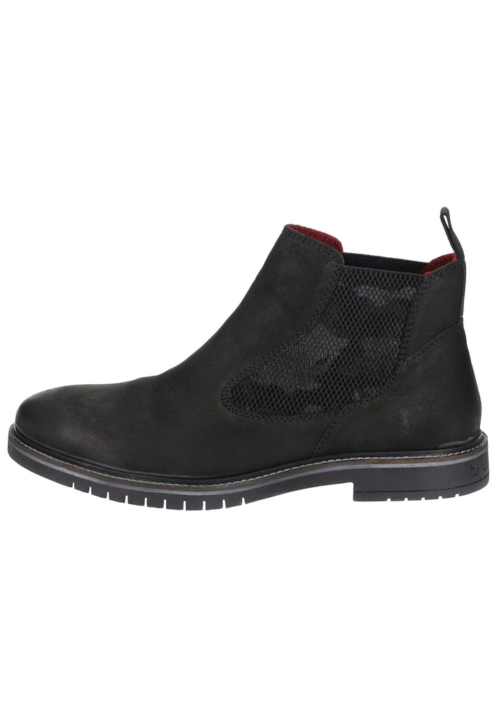 Bugatti Stiefelette Nubukleder/Textil Schwarz - surf4shoes