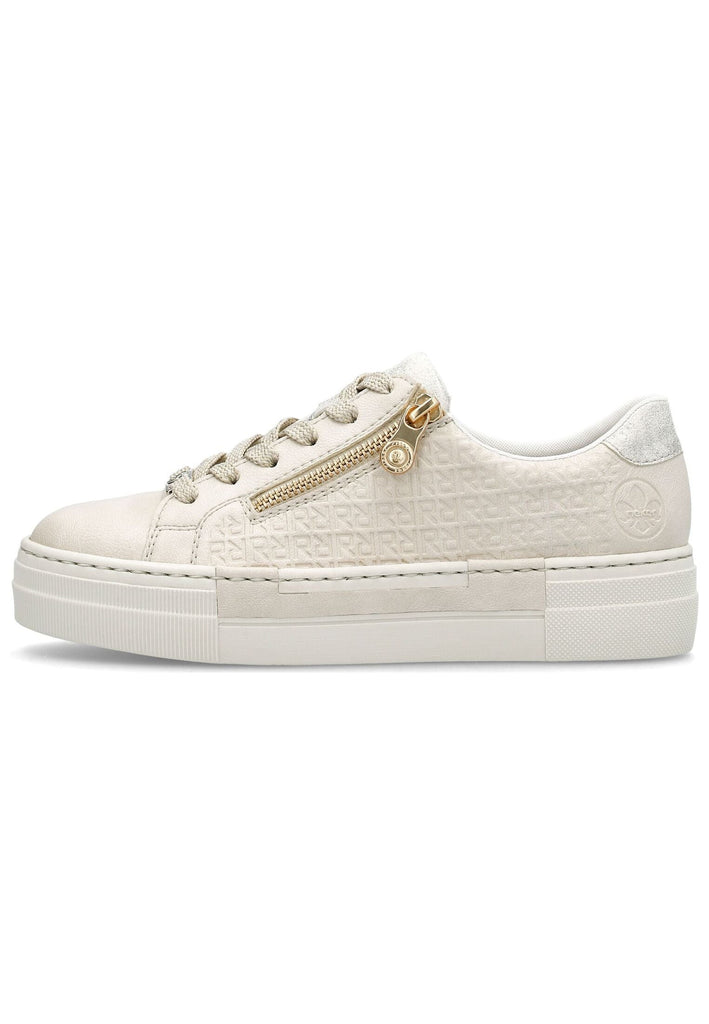 Rieker Sneaker Lederimitat Ivory - surf4shoes