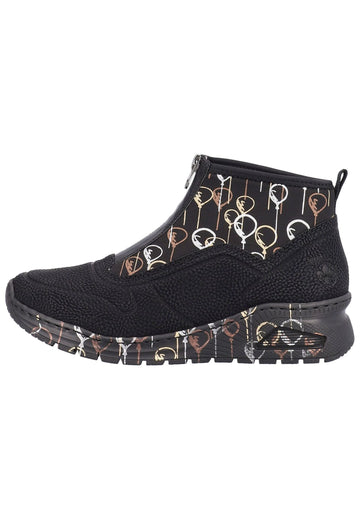 Rieker Sneaker Textil Schwarz Warmfutter - surf4shoes