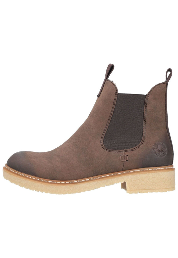 Rieker Stiefelette Lederimitat Tabak Warmfutter - surf4shoes